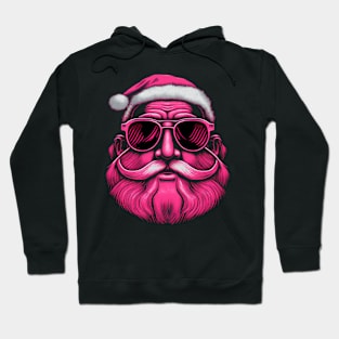 Retro Vintage Pink Santa Claus Hoodie